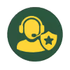 Round casino support icon