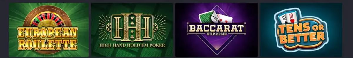 Zeslots Casino Table Games