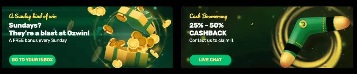 Ozwin Casino Bonuses (1)