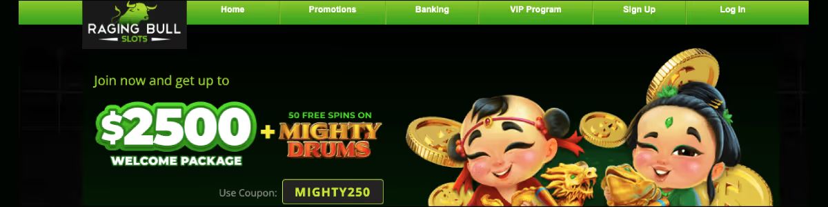 Raging Bull Slots Welcome Bonus