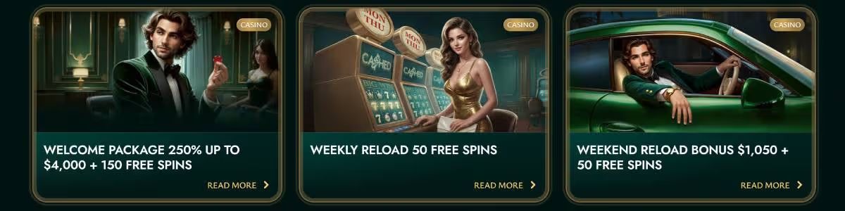 Cashed Casino Bonuses screenshot