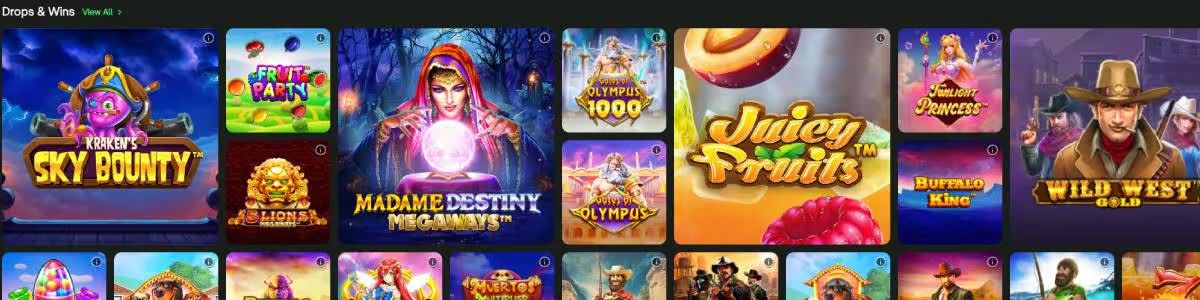 ComeOn! Casino games screenshot