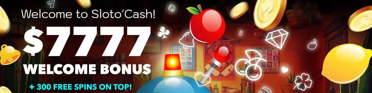 Sloto Cash Casino wecome bonus screenshot