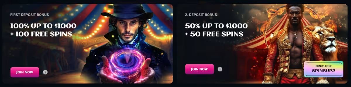 SpinsUp Casino WB Package screenshot