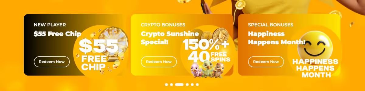 SunnySpins Casino Screenshot Bonuses