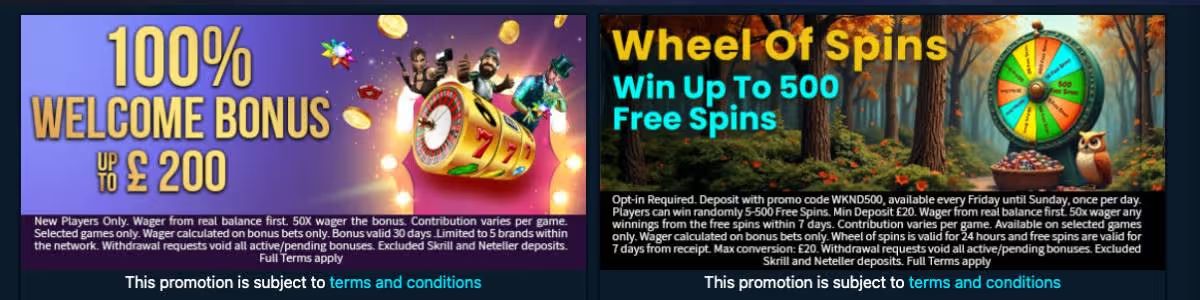 Winissimo Casino Bonuses screenshot
