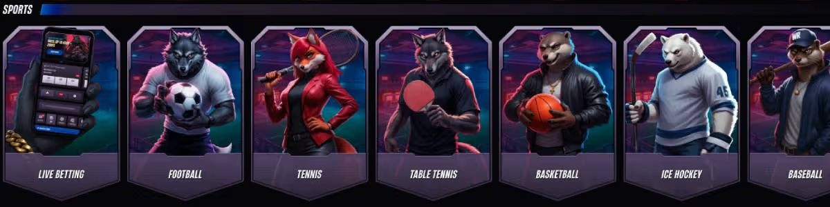 WinRolla Casino Sportsbook Screenshot