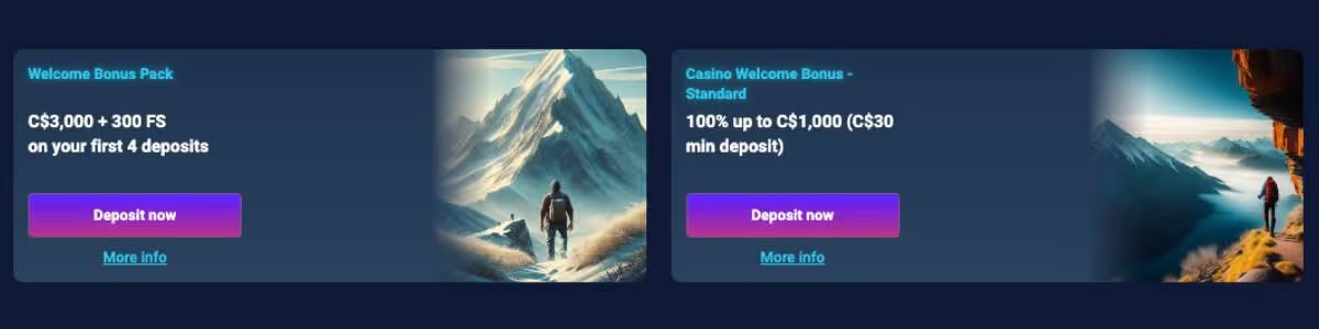 Wintopia Casino Screenshot welcome bonus