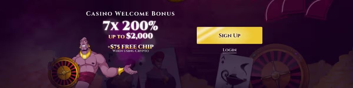 Aladdins Gold Casino Welcome Bonus Screenshot