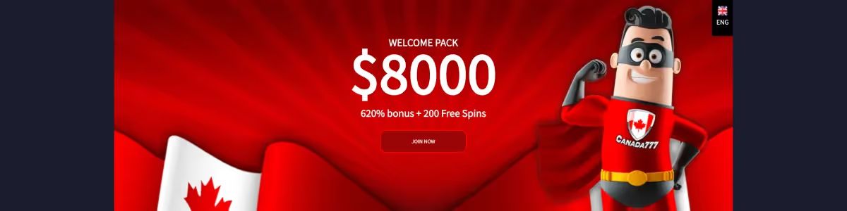 Canada777 casino review, logo, bonus and free spins