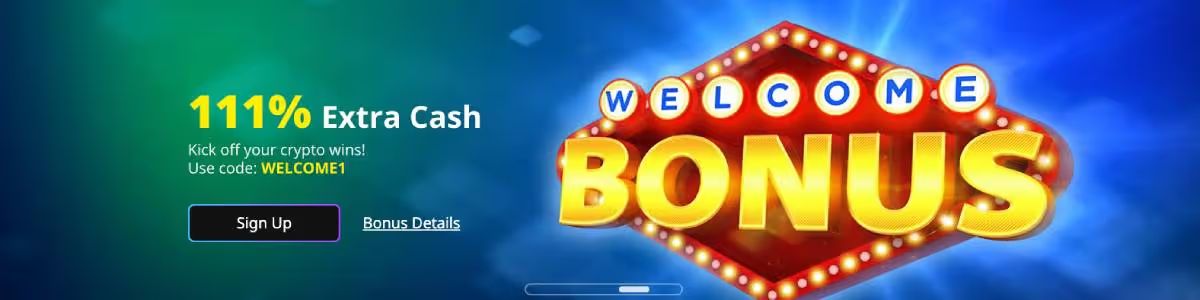 CryptoSlots Casino Welcome Bonus Screenshot