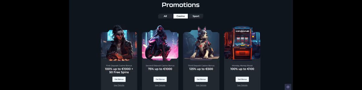 Winsane Welcome Bonus