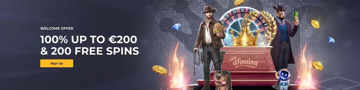 Winning.io casino welcome bonus screenshot
