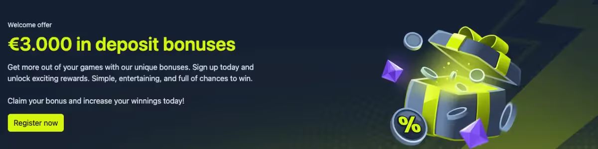 Wizter Casino review, on image of deposit bonus