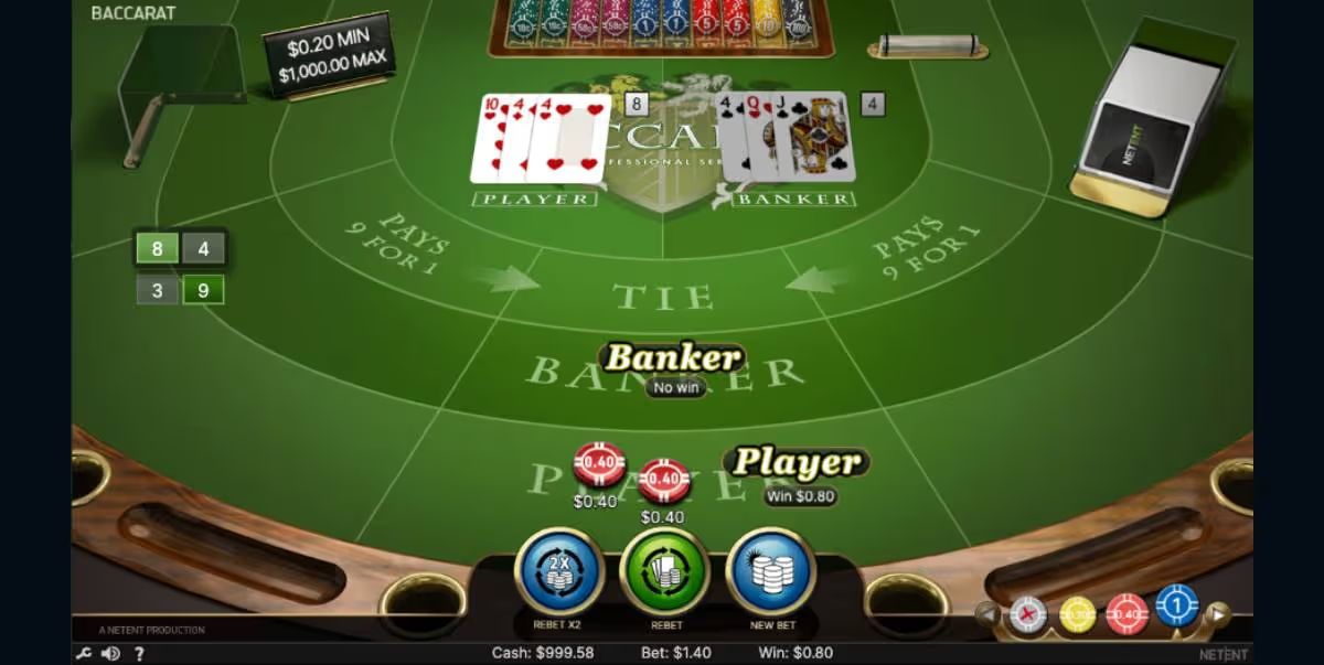 Baccarat Pro by Netent screenshot