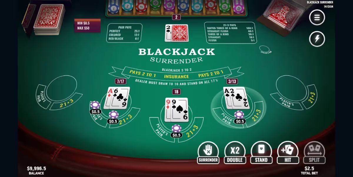 Blackjack Surrender by Platipus mini game image