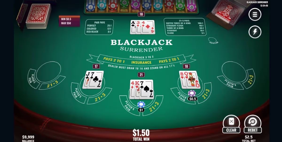 Blackjack Surrender by Platipus screenshot