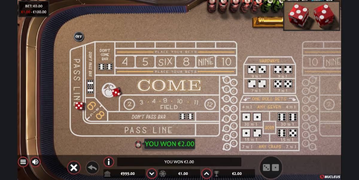 Craps by Nucleus screenshot