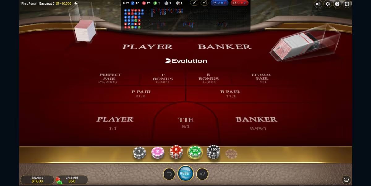 First Person Baccarat screenshot 2