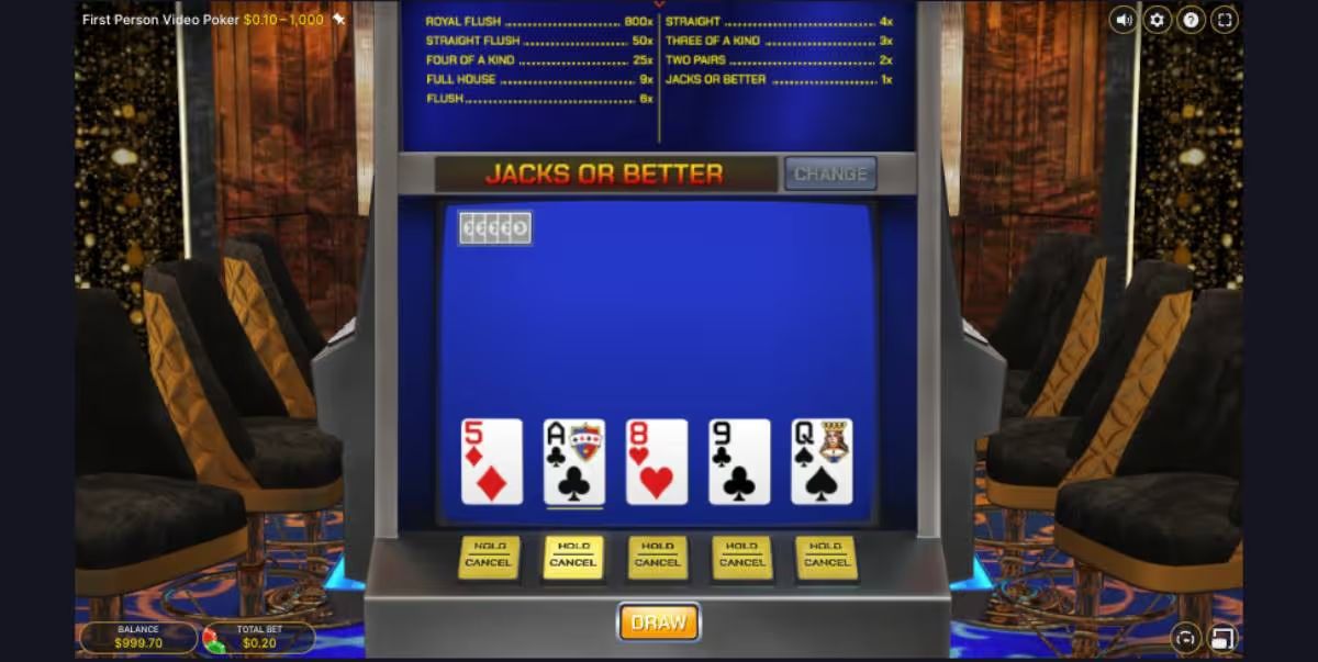 First Person Video Poker Evolution Screenshot 2