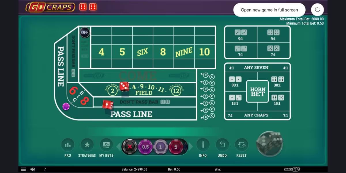 GO Craps screenshot
