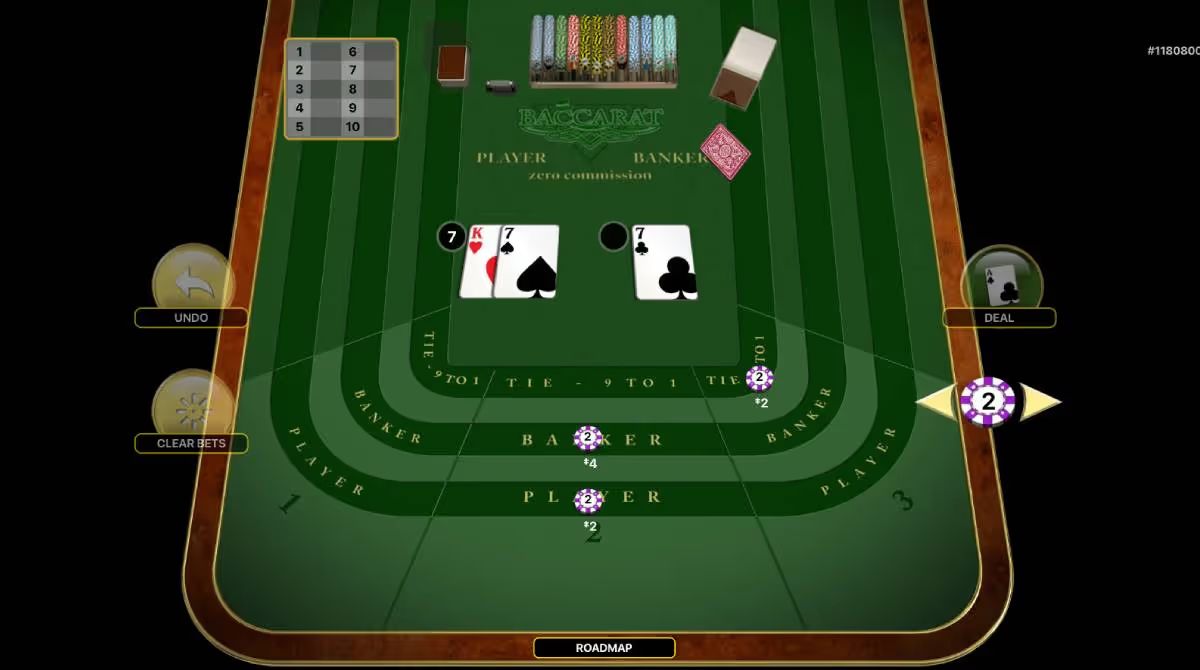 Baccarat Zero Commission Screenshot
