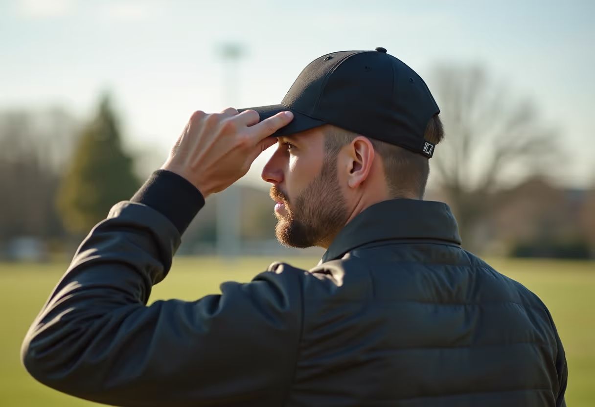 freepik a sport recruiter with his hand up to his hat with 4861