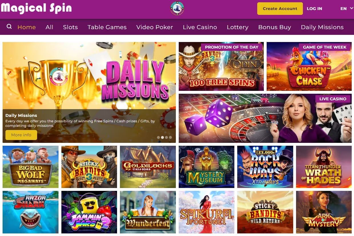 magical spin online pokies