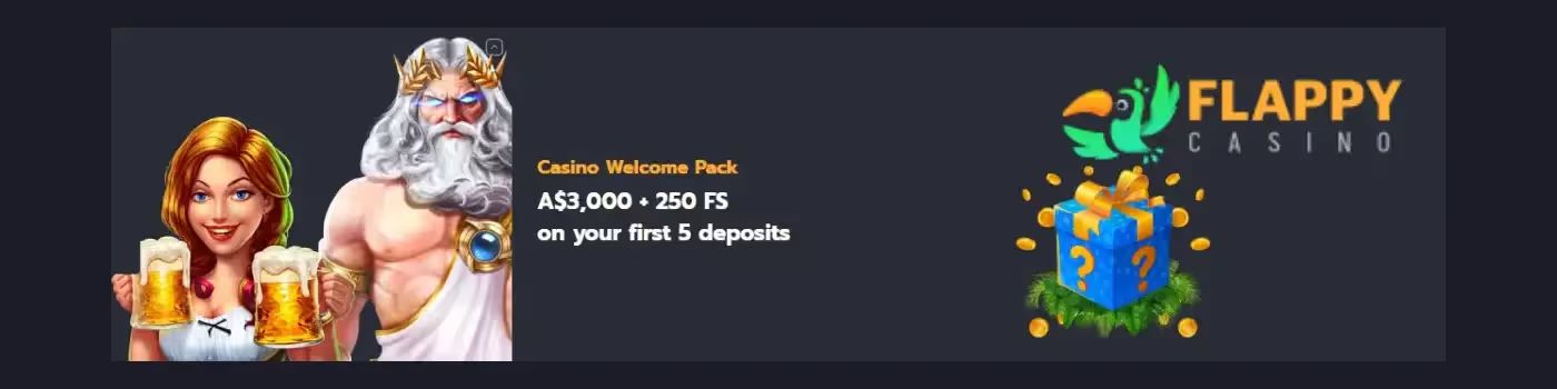 Flappy Casino Welcome Bonus 1