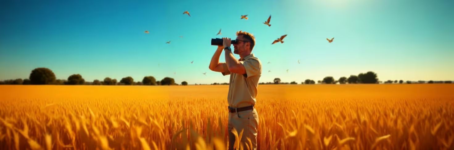 Aussie lad searching field
