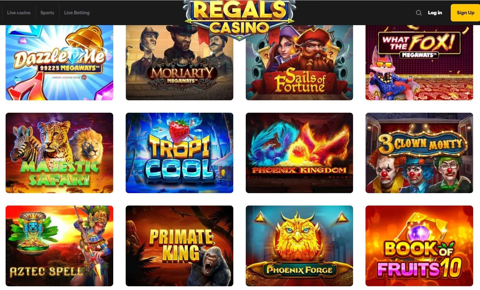 regals casino games