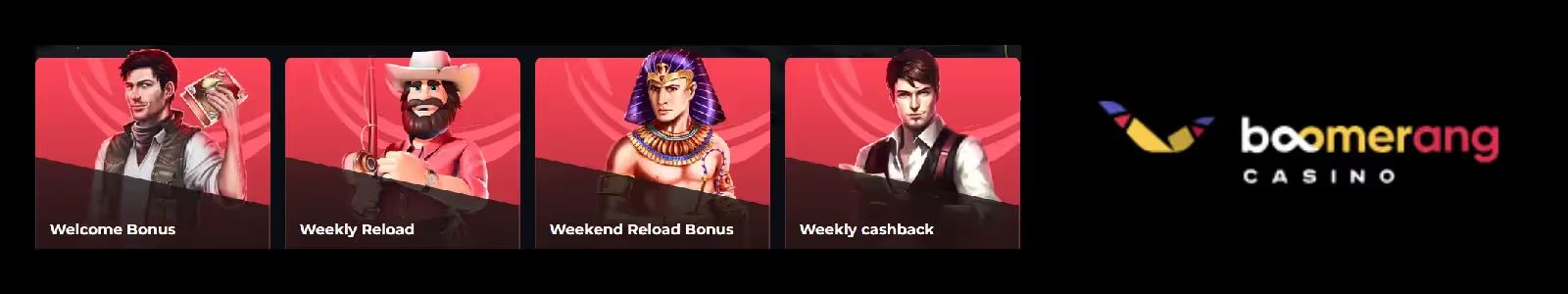Boomerang Casino signup bonuses