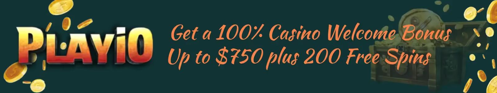 Playio Casino Welcome Bonus: $750+200 free spins