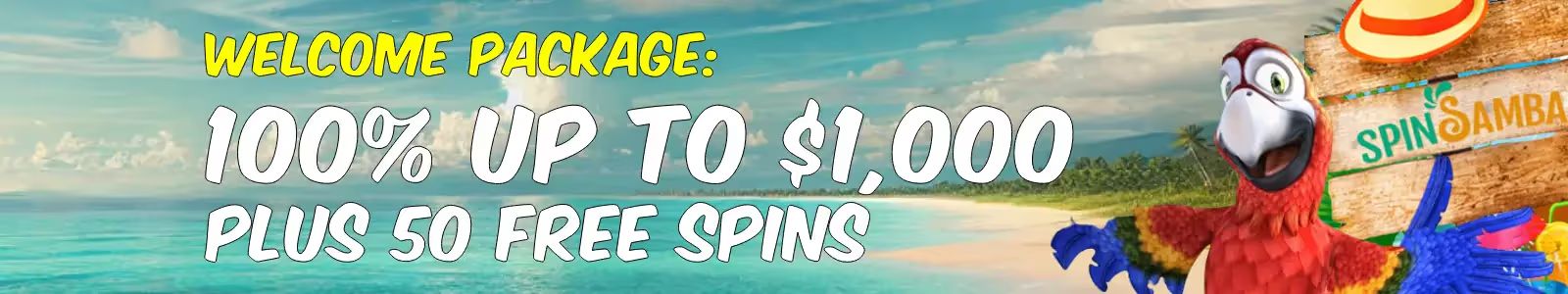 spin samba casino welcome package