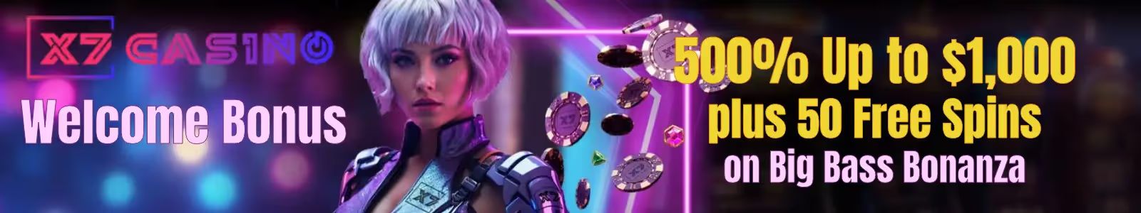 X7 casino welcome bonus and free spins