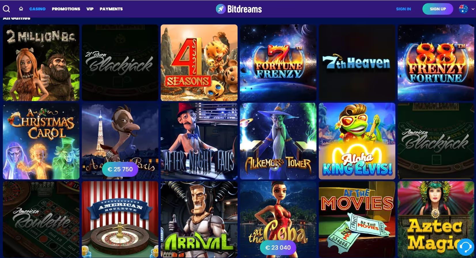 bitdreams casino games