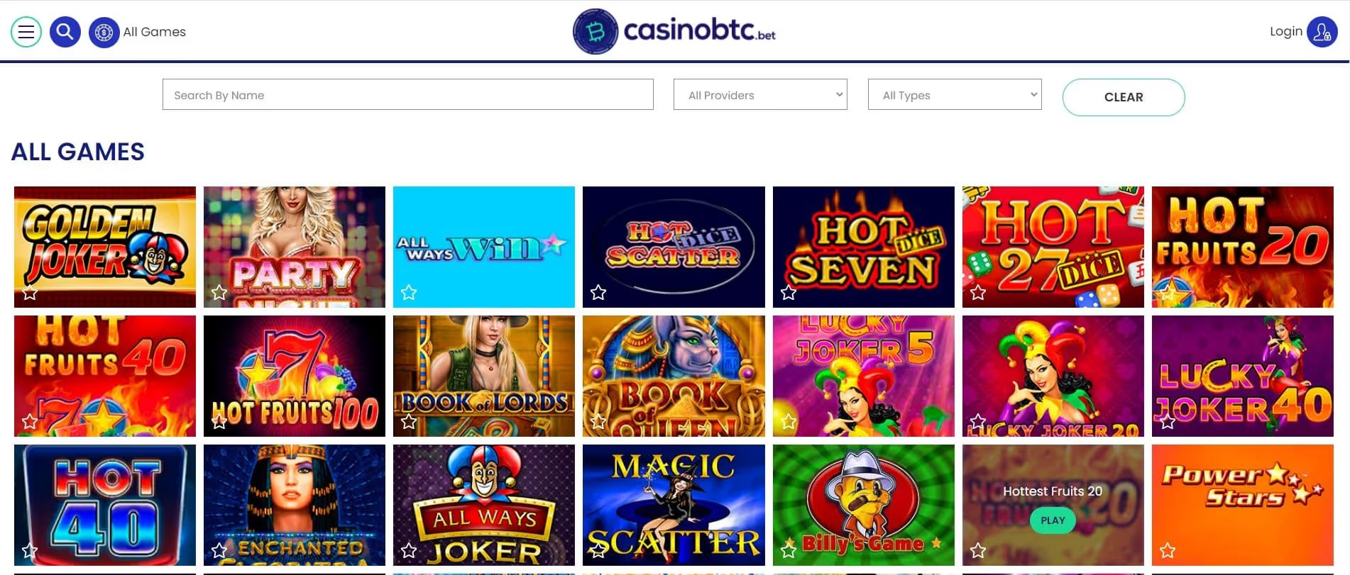 casino bitc games