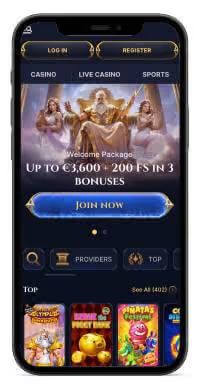 Cazeus Casino mobile screenshot