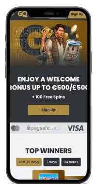 GQbet Casino mobile screenshot