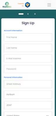Mega Medusa Casino registration screenshot