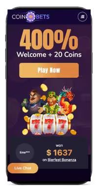 CoinBets777 Casino mobile screenshot