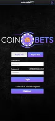 CoinBets777 Casino registration screenshot