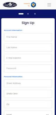 Coolcat Casino sign up screenshot