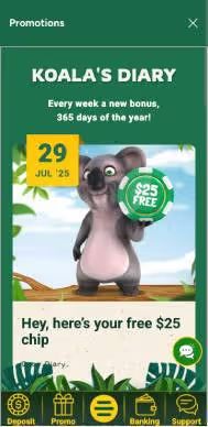 Fair Go Casino Koala's Diary screenshot