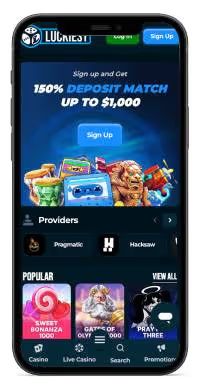 Luckiest Casino mobile screenshot