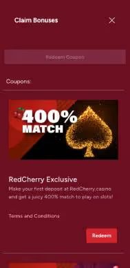 Red Cherry Casino promotions screenshot