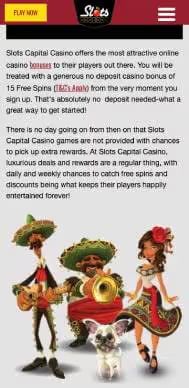 Slots Capital Casino promotions screenshot