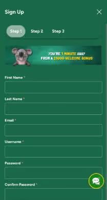 Fair Go Casino easy registration on mobile