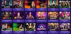 4KASINO Multiple Live Dealer game thumbnails