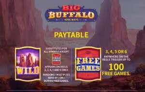 Big Buffalo pay table